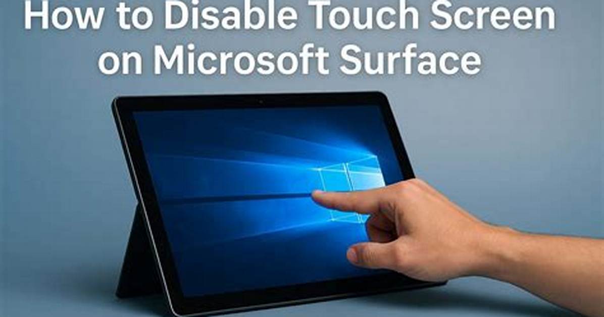Turn off Touch Screen