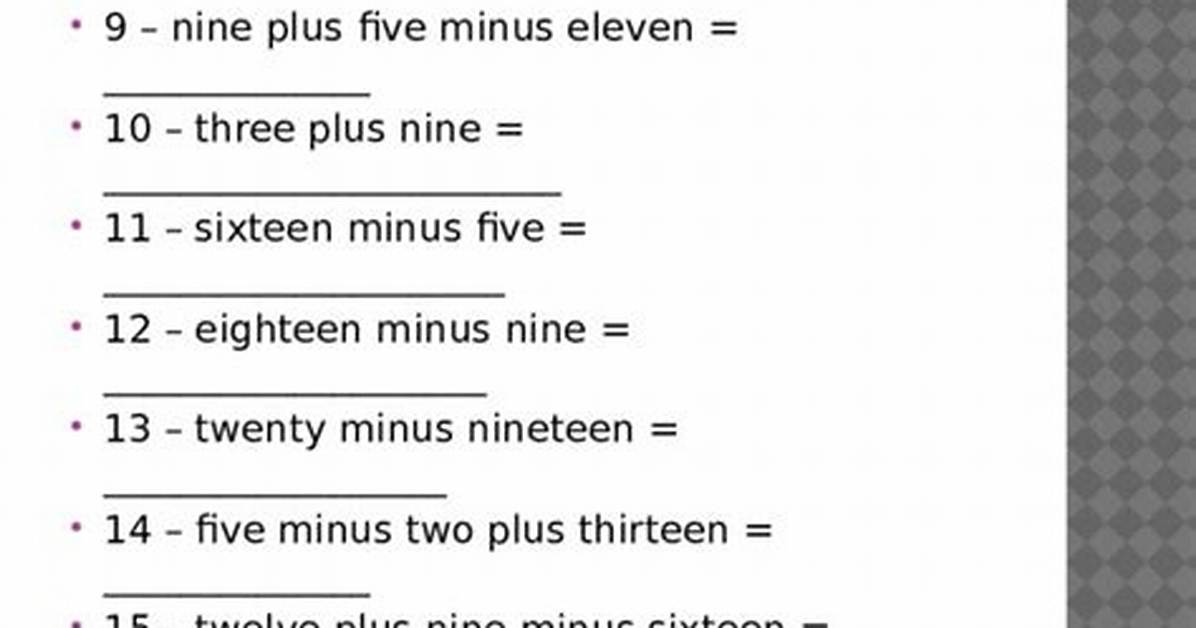 Twelve Minus Two