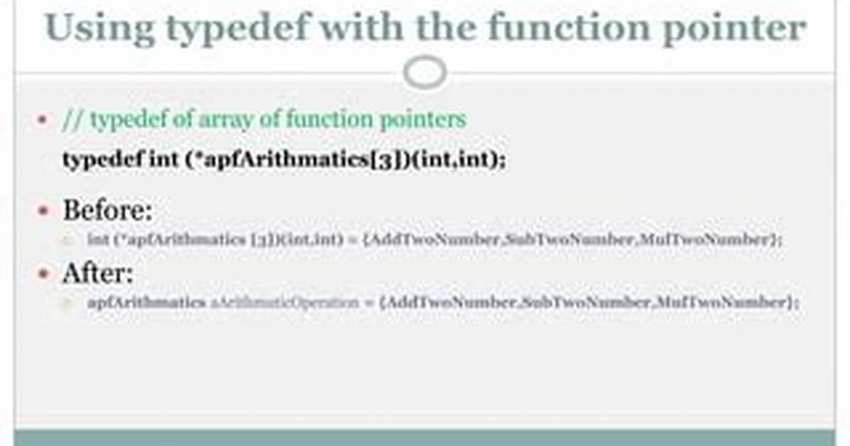 Typedef Function Pointer?