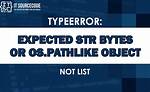 Typeerror: Expected Str, Bytes or Os. Pathlike Object, Not None Type
