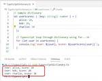 Typescript, Looping Through a Dictionary