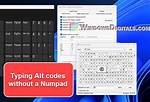Typing Alt Codes on Keyboard Without Numeric Pad