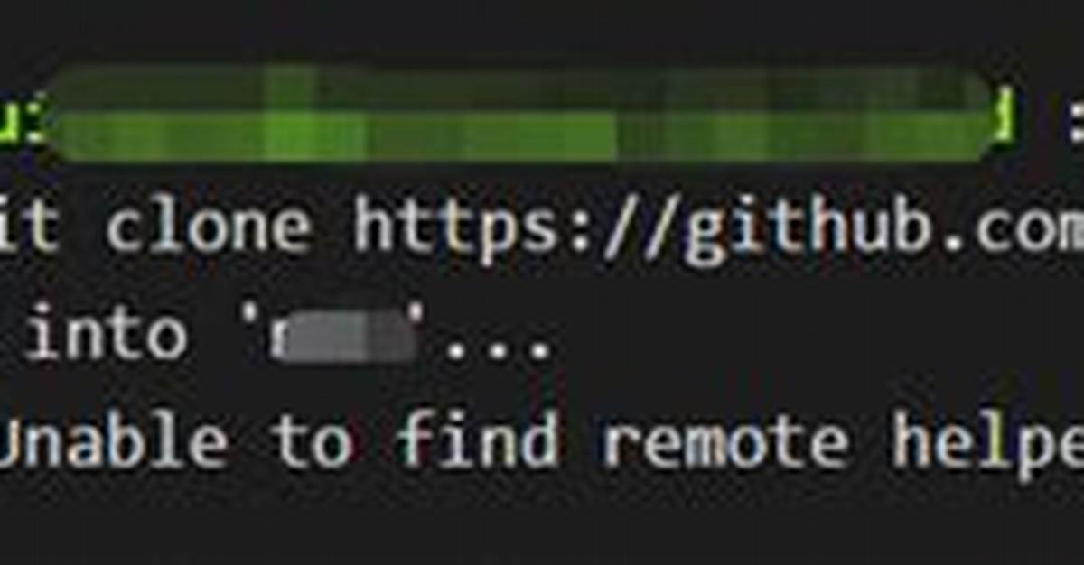 "Unable to Find Remote Helper for 'Https'" During Git Clone