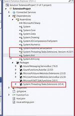 Unable to Load System. Threading. Tasks. Extensions