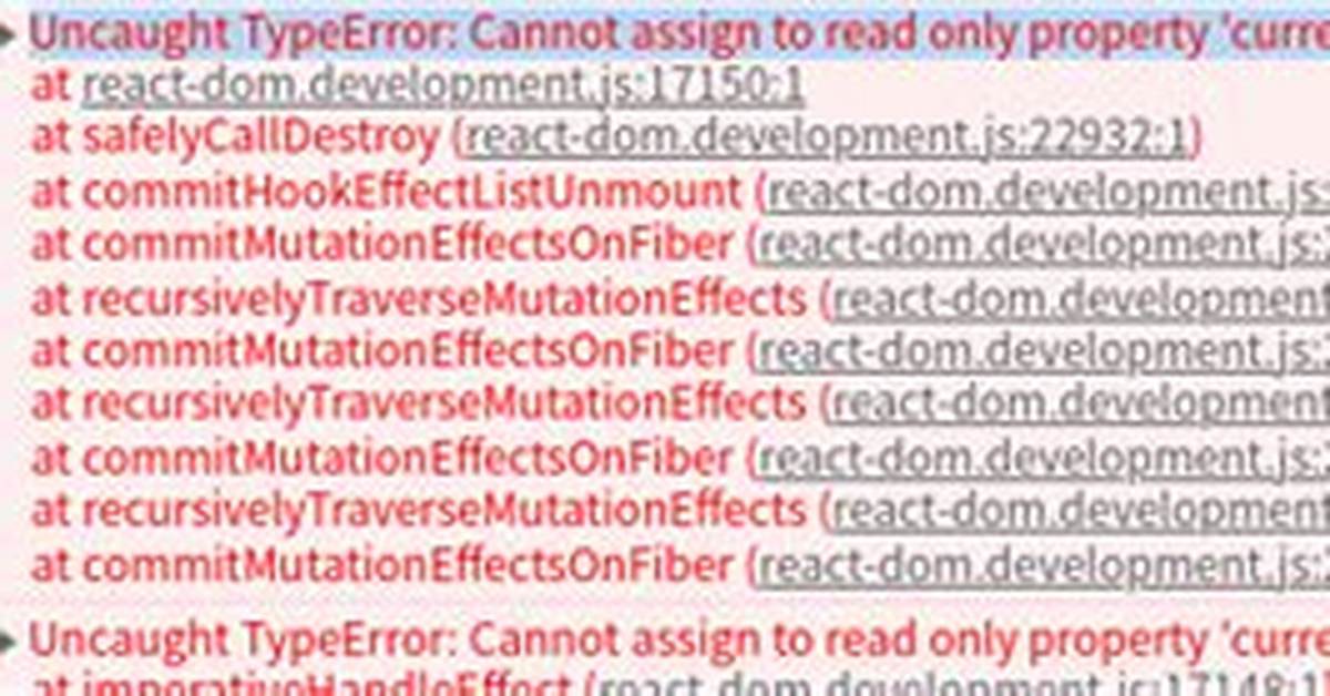 Uncaught Typeerror: Cannot Assign to Read Only Property