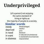 Underprivileged Synonym