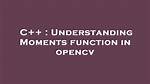 Understanding Moments Function in Opencv