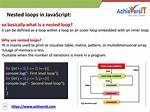 Understanding Nested for Loops in Javascript