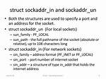Understanding Struct Sockaddr