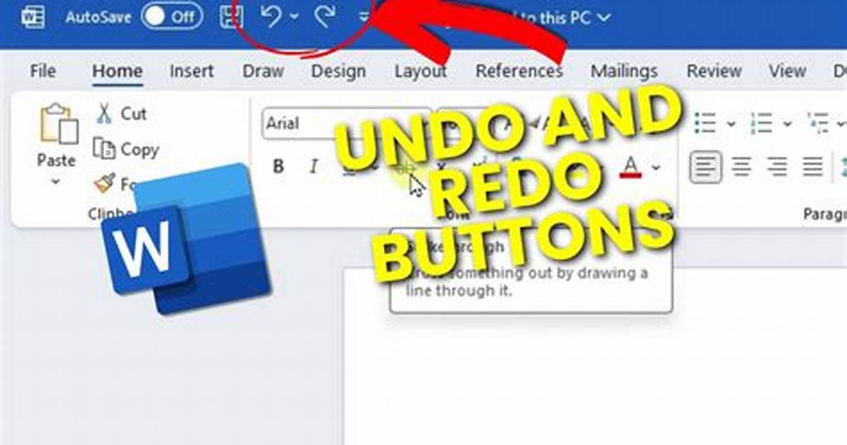 Undo in Word