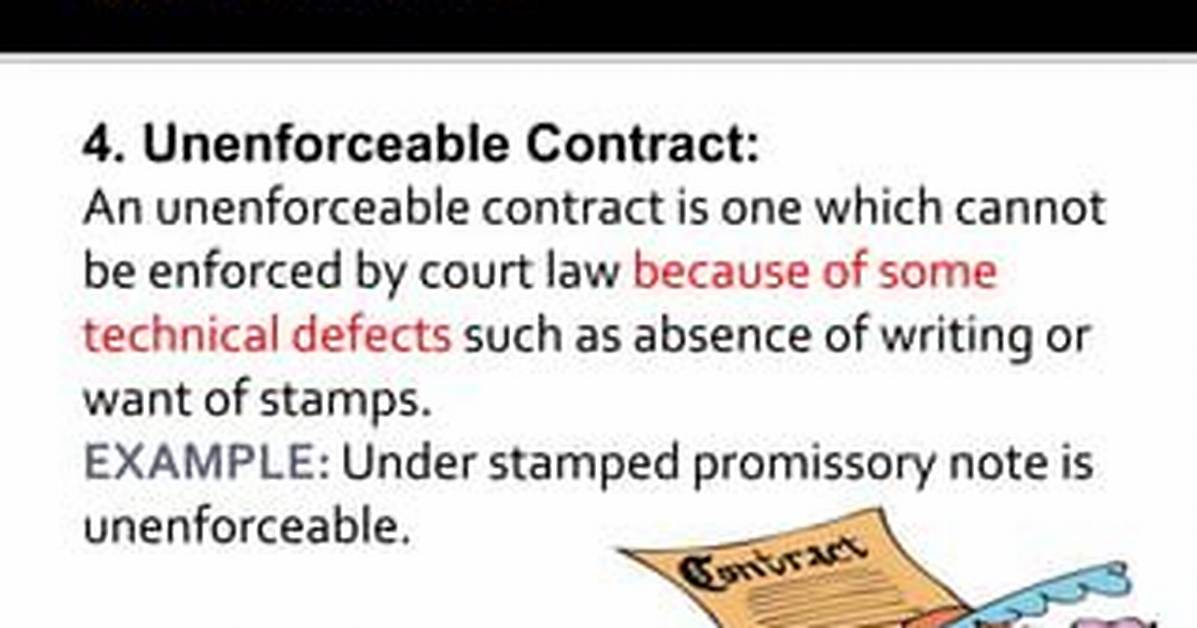 Unenforceable Contract