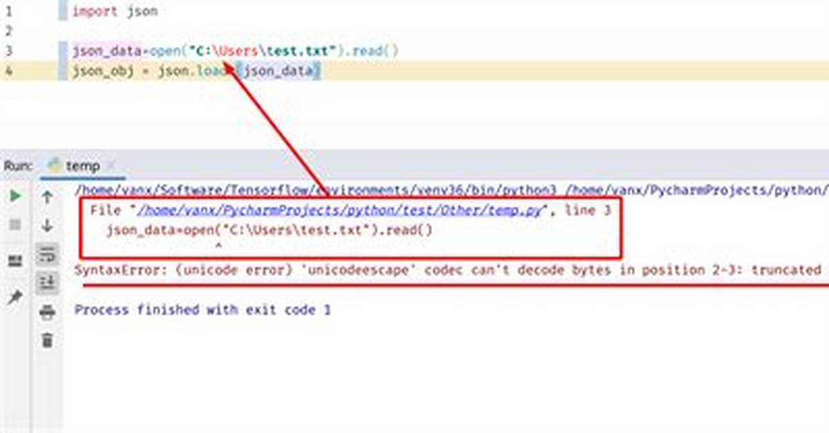 "Unicode Error "Unicodeescape" Codec Can't Decode Bytes. .. Cannot Open Text Files in Python 3 [Duplicate]