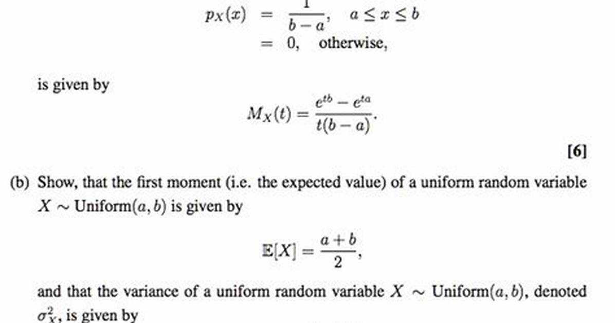 Uniform Random Variable Moment