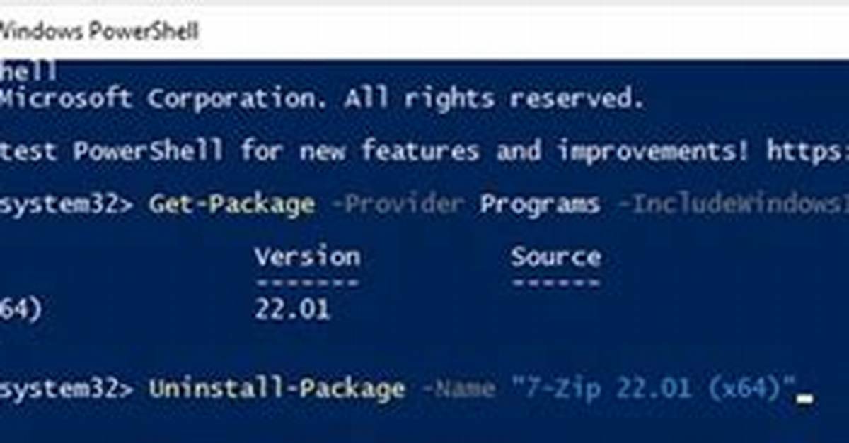 Uninstall Set of Programs Using Powershell