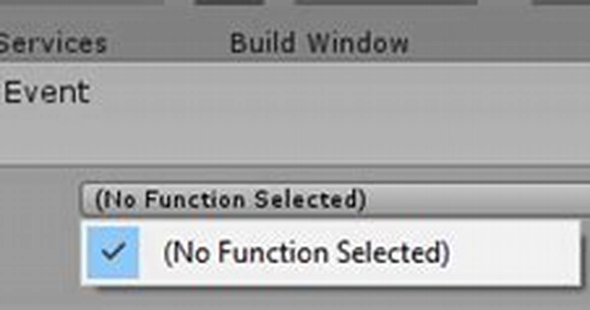 Unity Animation Event - No Function Selected