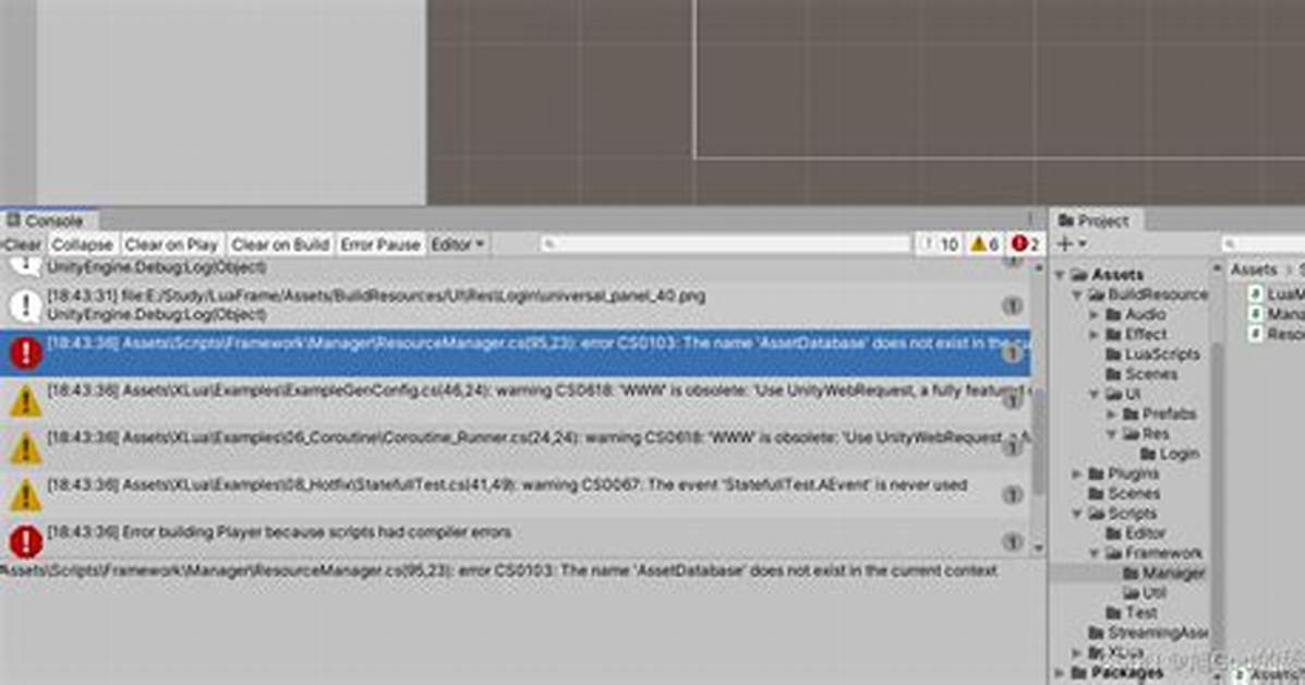 Unity - the Name `Assetdatabase' Does Not Exist in the Current Context