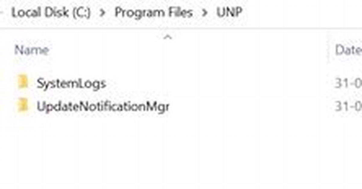 Unp Folder Found in Program Files