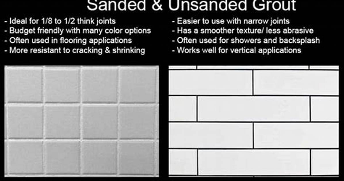 Unsanded vs Sanded Grout