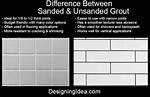 Unsanded vs Sanded Grout