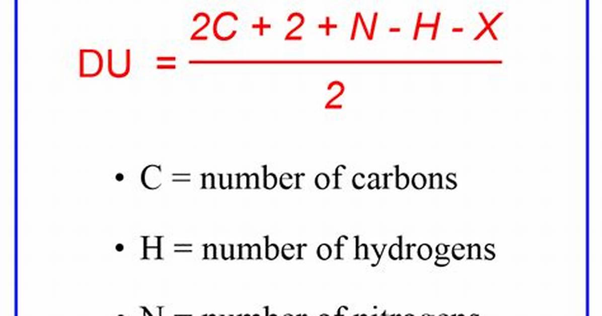 Unsaturation Formula