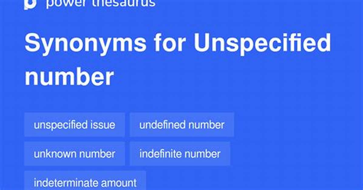 Unspecified Amount