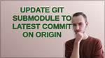 Update a Submodule to the Latest Commit