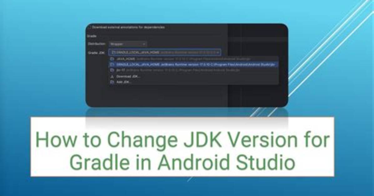 Update Jdk/Java in Android Studio