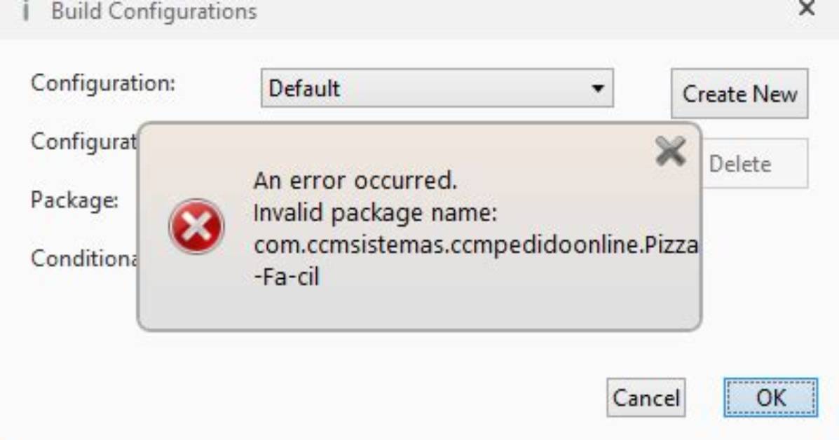 Update Manager Error - Invalid Package Name