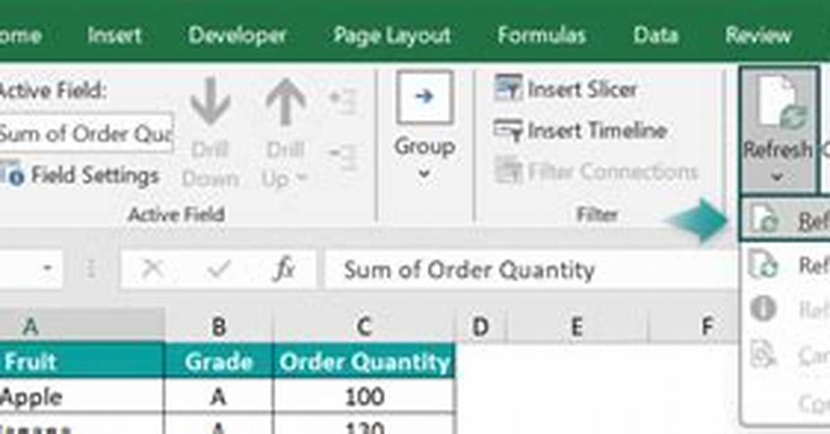 Update Pivot Table