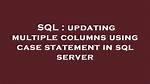 Updating Multiple Columns Using Case Statement in Sql Server