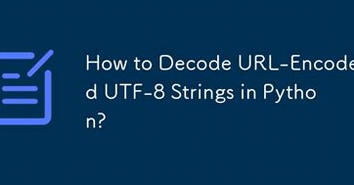 Url Decode Utf-8 in Python