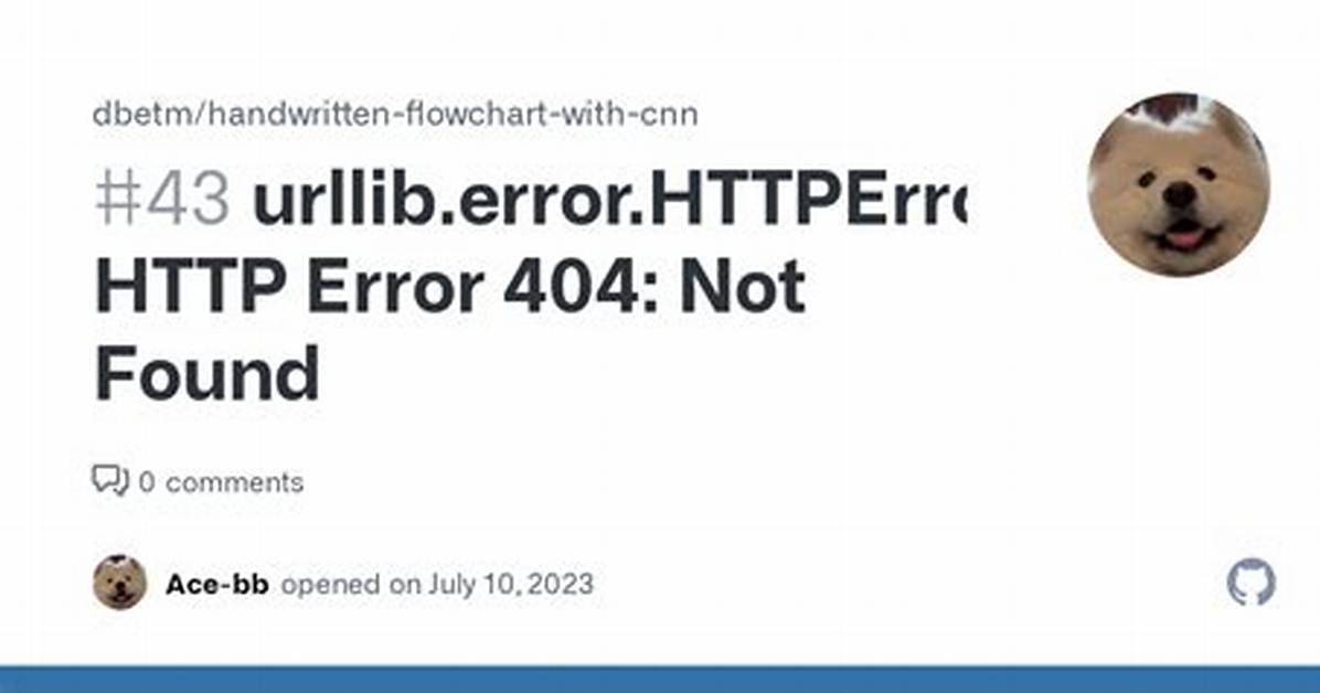 Urllib. Error. Httperror: Http Error 404: Not Found