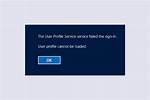 User Profile Cannot Be Loaded