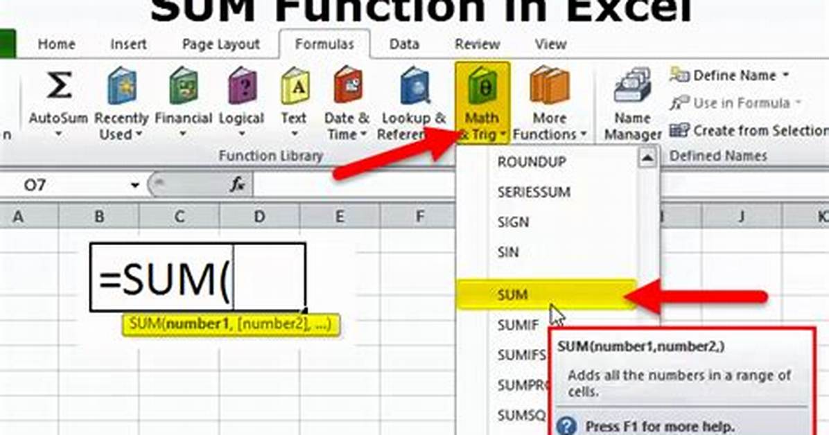 Uses a Spreadsheet's Sum Command