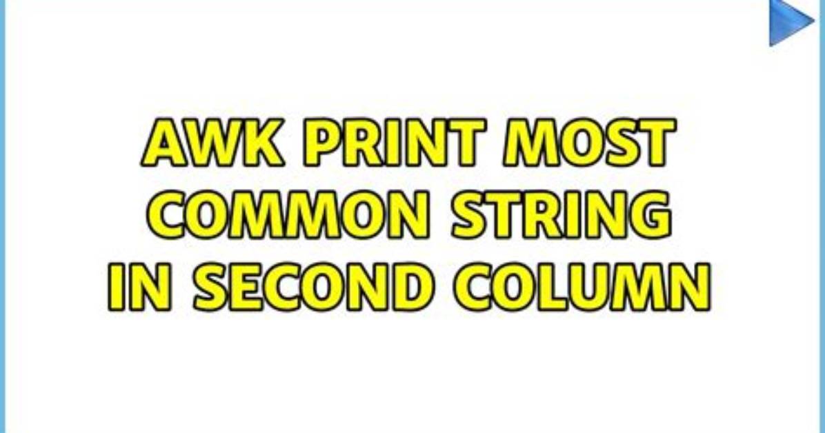 Using Awk to Get Second Column