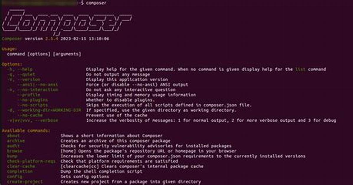 Using Composer Command