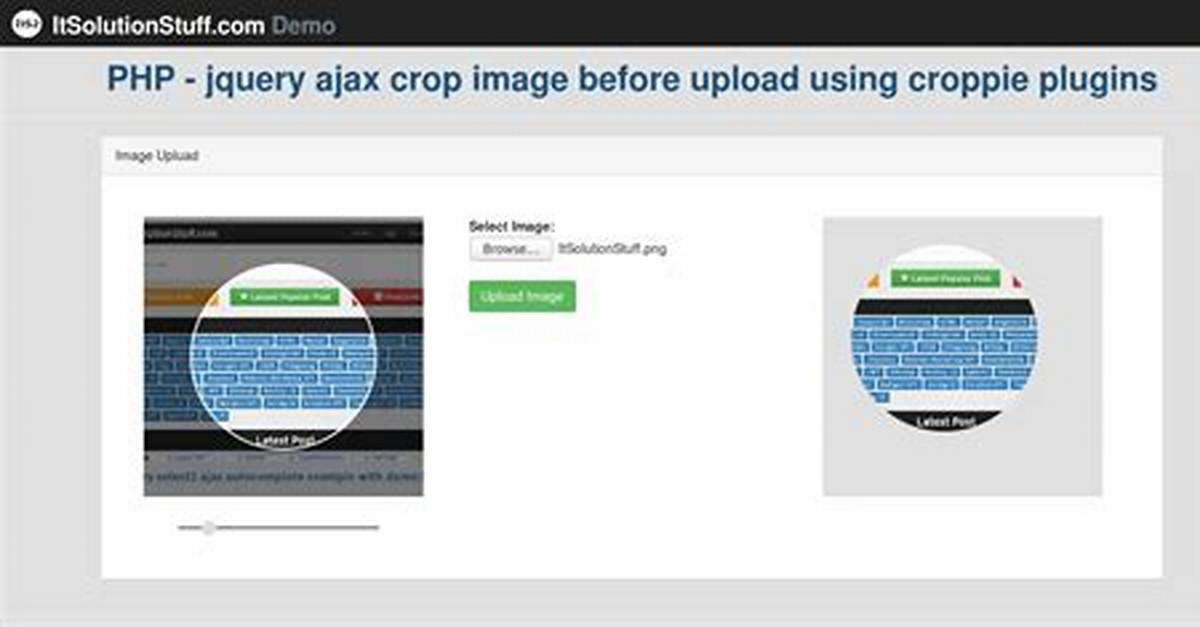 Using Croppie - Simple Example