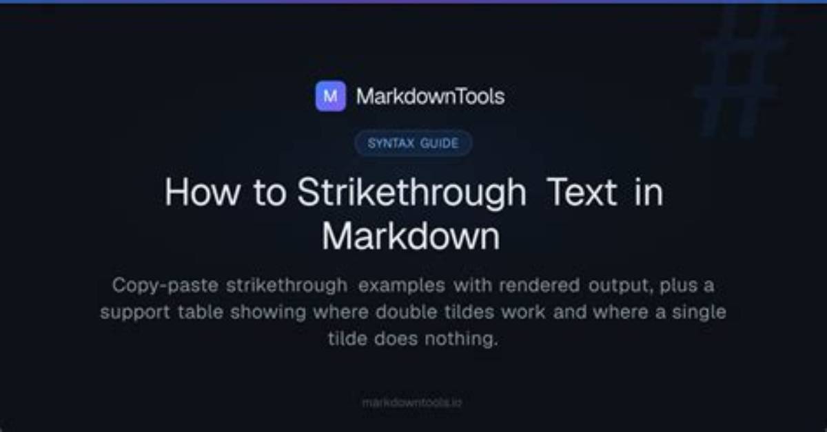 Using Markdown Syntax, How to Add Strikethrough in Code Blocks
