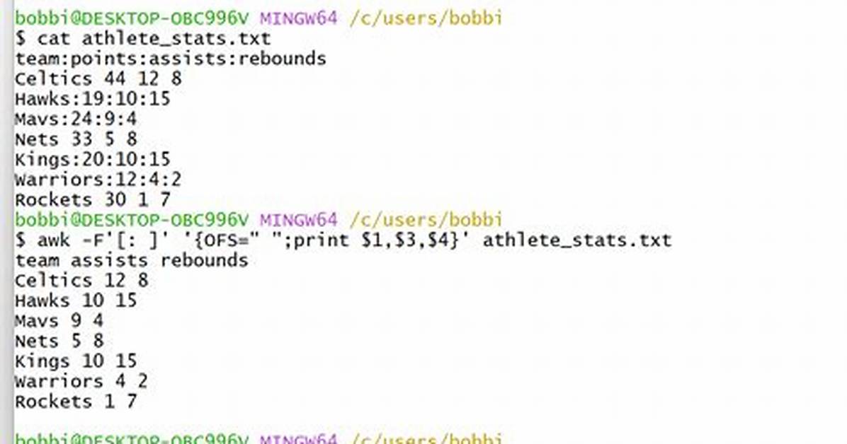 Using Multiple Delimiters in Awk