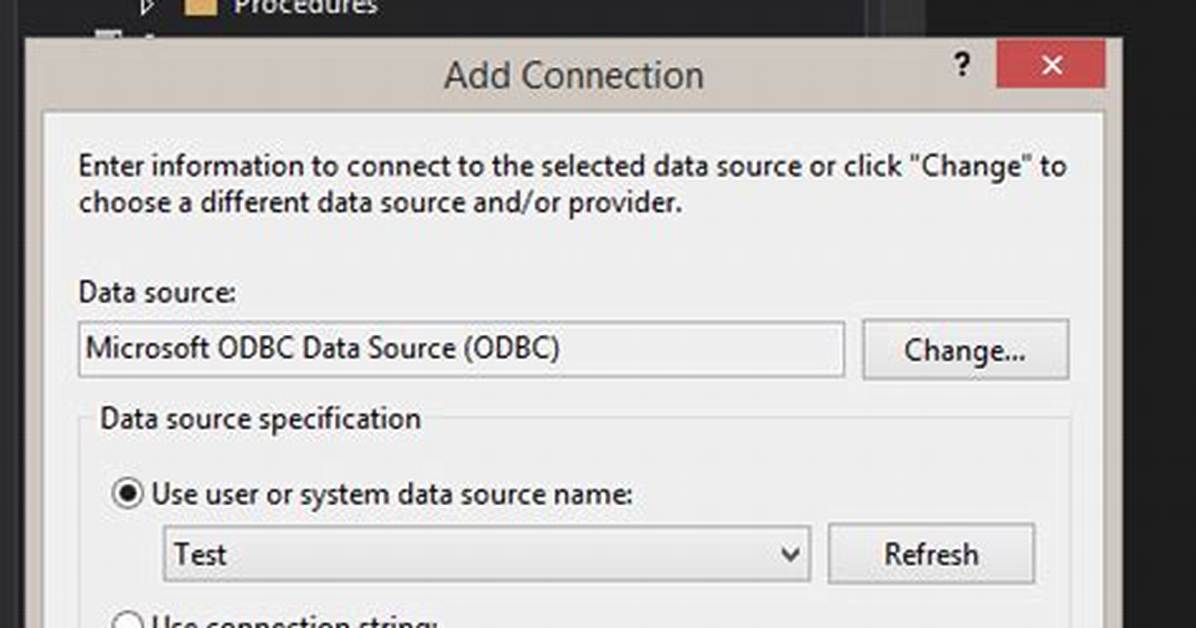 Using Odbc for Entity Framework Connection
