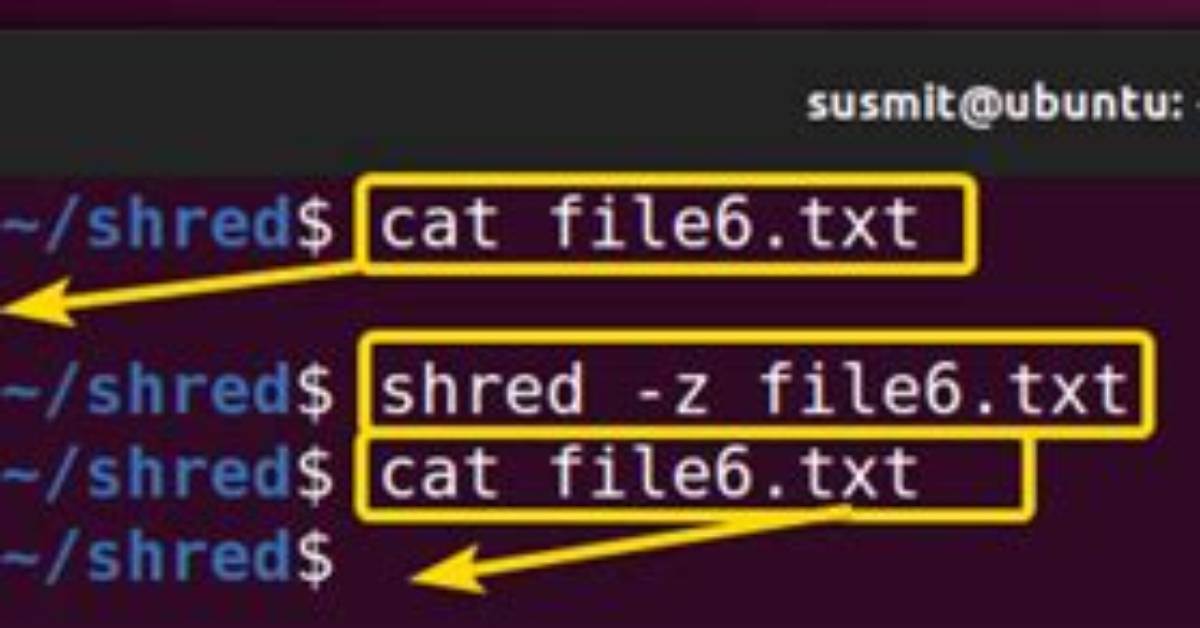 Using `Shred` from the Command Line