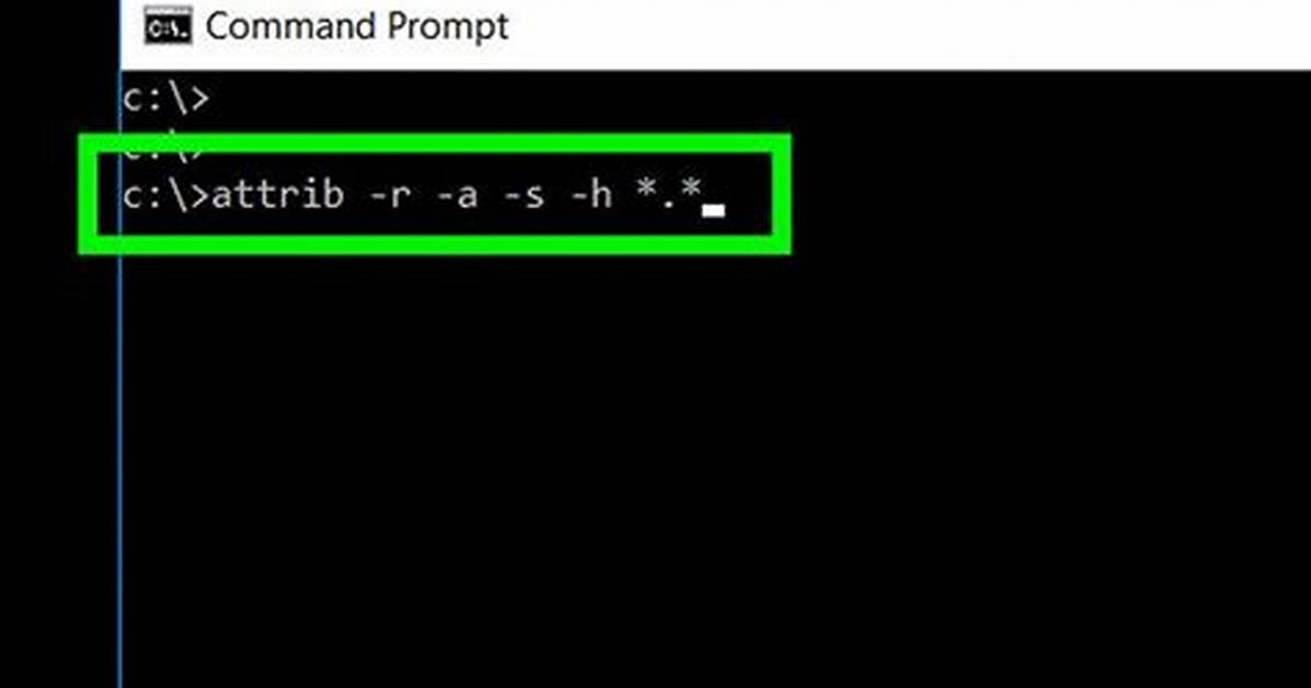 Using the Attrib Command