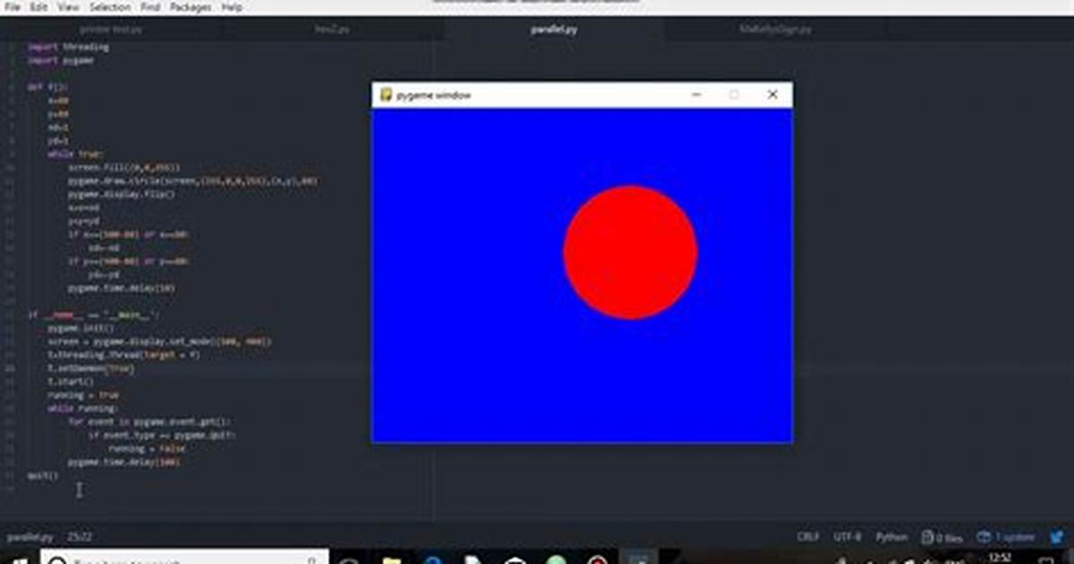 Using Threading in Pygame