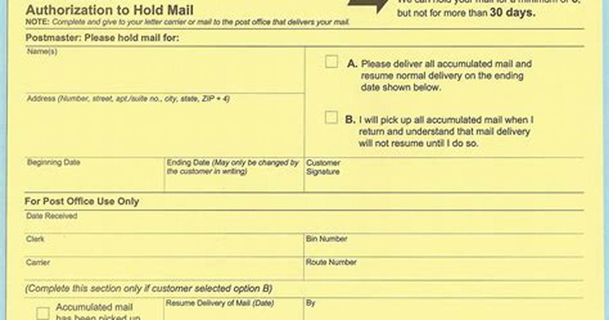Usps Stop Mail