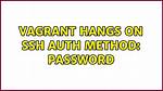 Vagrant Hangs on Ssh Auth Method: Password
