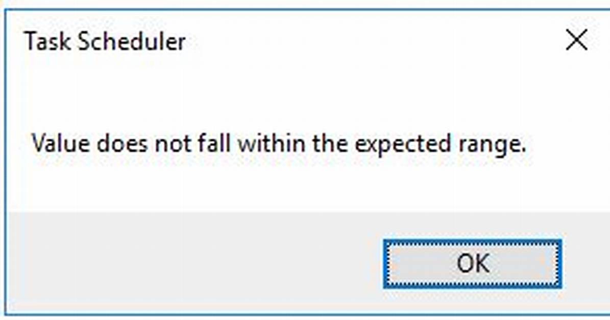 Value Does Not Fall Within the Expected Range