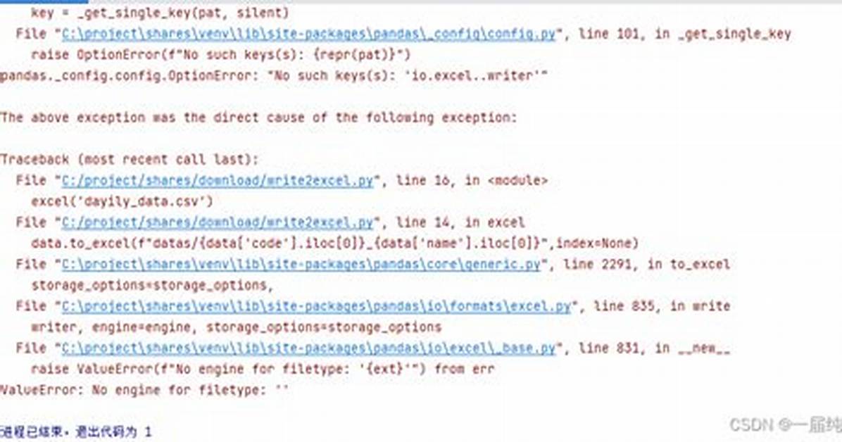 Valueerror: No Engine for Filetype: 'Xlsk'