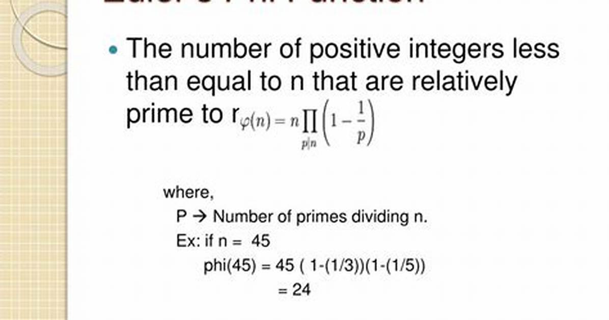 Values Taken by Euler's Phi Function