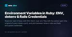 @ Variables in Ruby on Rails