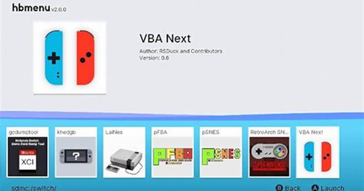 Vba Next Switch - Gamebrew